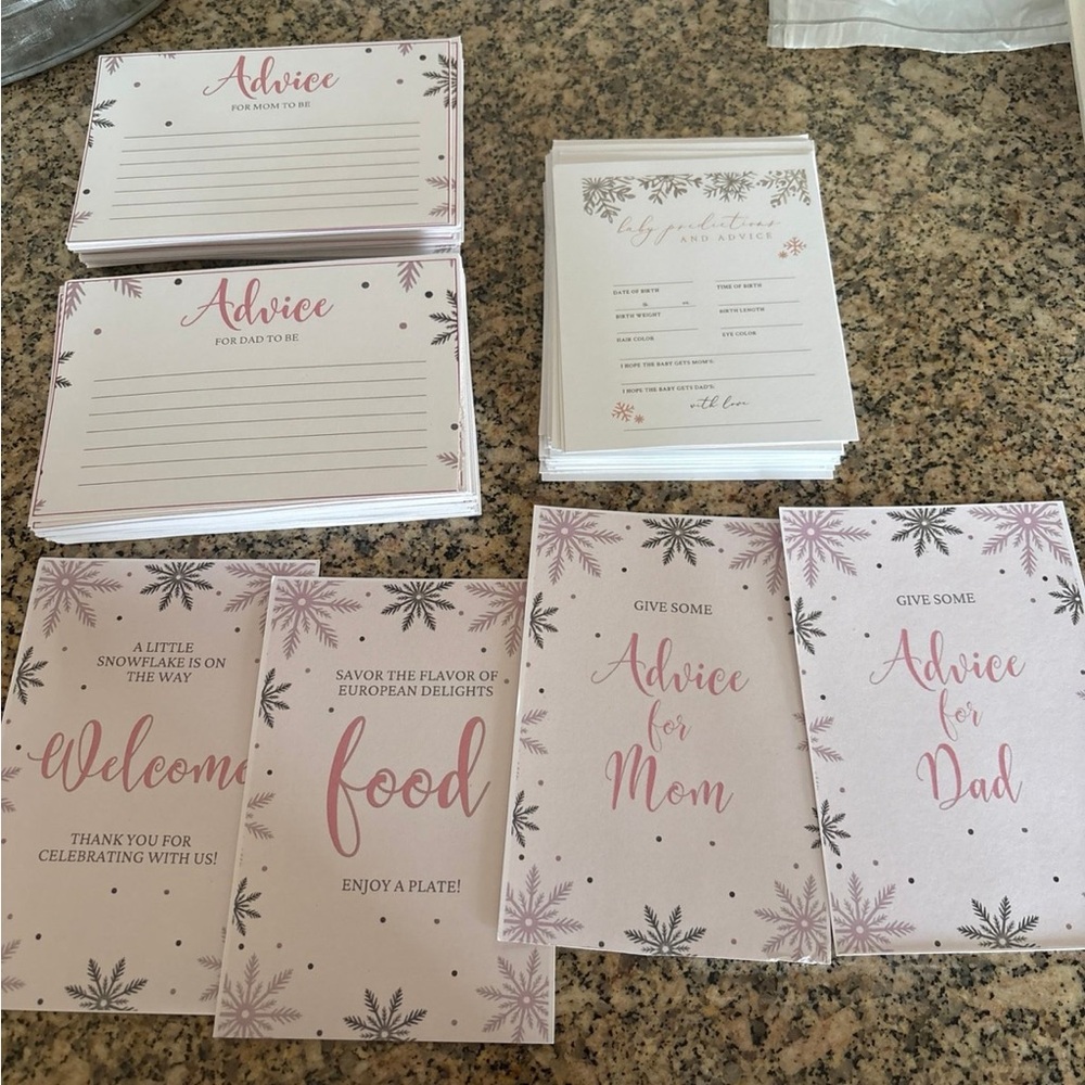 Elegant snowflake/baby it’s cold outside baby shower supplies